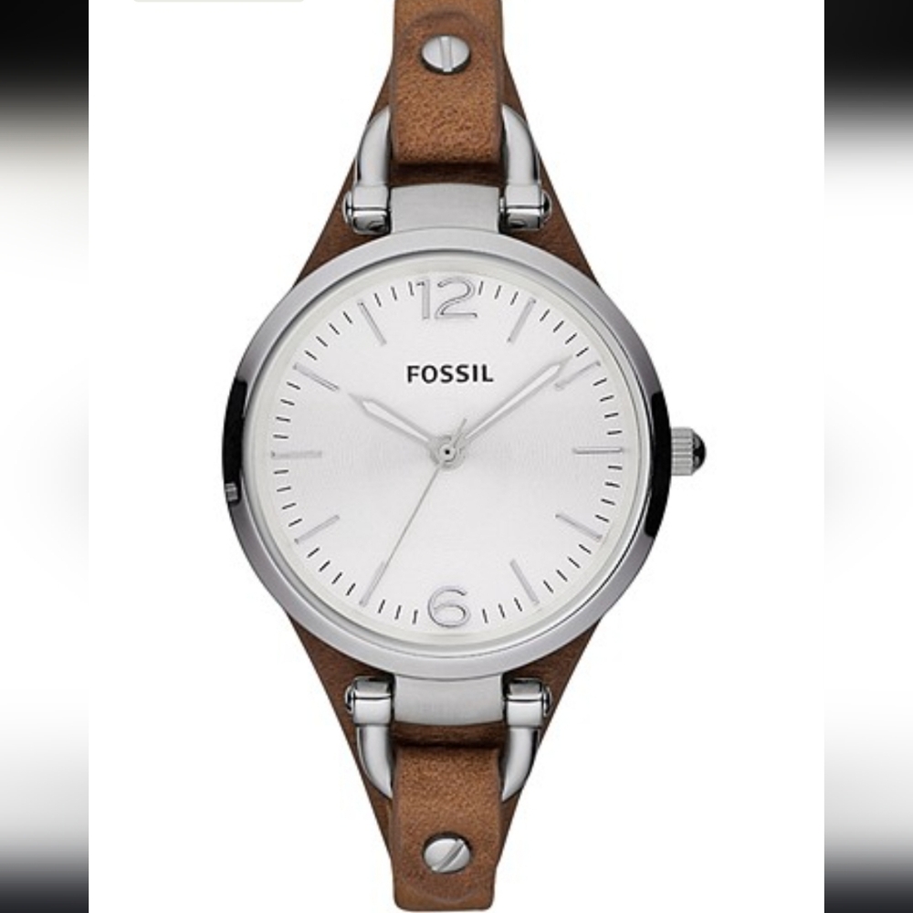 Fossil Georgia Brown Leather Watch